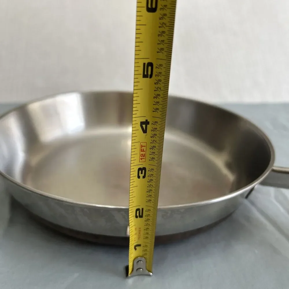 Vintage Revere Ware 9 inch Skillet Fry Pan Copper Clad 1801 Clinton